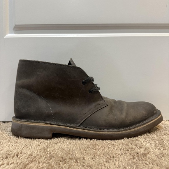 Clarks Desert Boot Shoes Mens Size 10.5 Brown Leather Lace Up Originals 15522 - Picture 1 of 8
